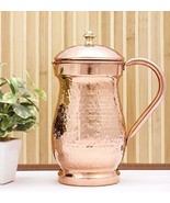 illa Hammered Mughlai Design Copper Jug Pitcher, Storage &amp; Serving Water... - $60.93