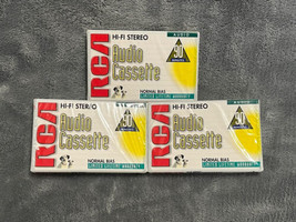 3 RCA Hi-Fi Stero Audio Cassette 90 Minute Normal Bias New and Sealed Blank - £9.45 GBP