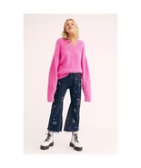 New Free People Barber Jocelyn Sketchy Culotte Jeans $253 SMALL Retro In... - $114.47 CAD