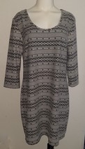 Maurices Black Tan Aztec Print Dress 3/4 Sleeves Size XL - $17.77