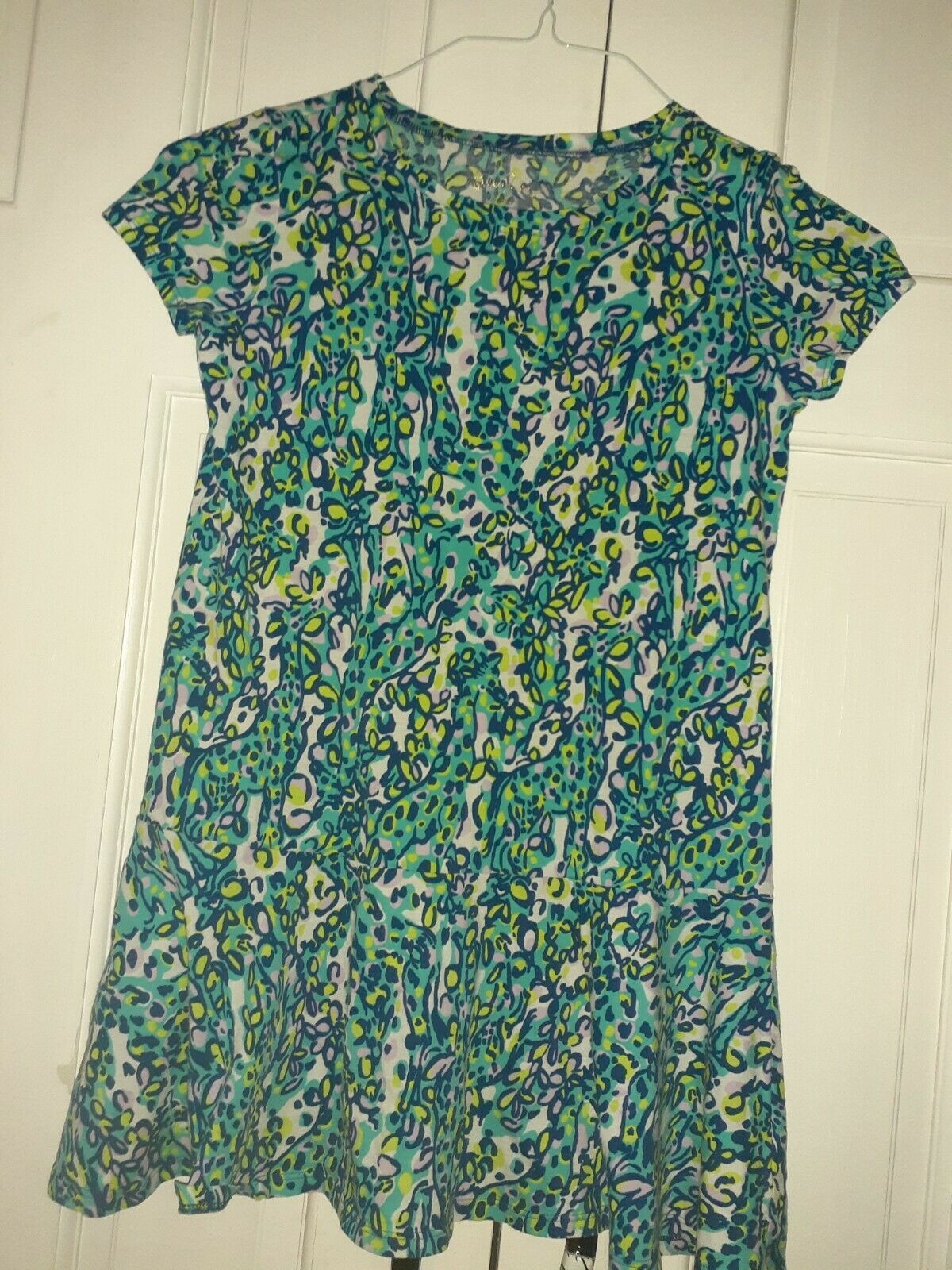 Primary image for Lilly Pulitzer I'ts A Stretch Giraffe  Elle Dress Girls Sz L 8-10
