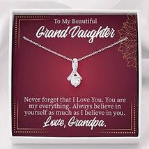 Express Your Love Gifts Granddaughter Gift Never Forget Grandpa Eternity Ribbon  - £43.48 GBP