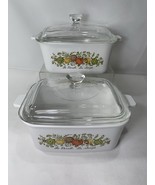 2 Corning Ware French Spice Of Life Casserole Dish’s P-4-B  7x5-1/2x3 w/... - €42,06 EUR