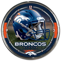 Denver Broncos Round Chrome Wall Clock - $80.99
