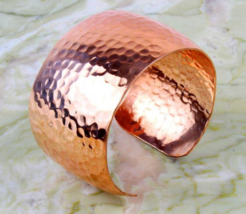1 Pc Pure Copper Bangle, Women Bracelet Cuff, Healing Bangles, Hammer Cu... - $35.84+