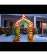 10Ft Christmas Led Inflatable Gingerbread Archway - £76.46 GBP