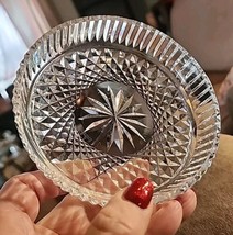 Waterford Crystal Open Butter Dish Wine Bottle Coaster 5&quot; Diameter Round... - $49.49