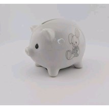 Enesco Precious Moments Baby Piggy Bank Bunny Rabbit White 2.5x3.5&quot; (39) - $12.59