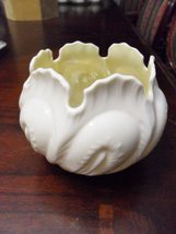 BELLEEK Cabbage/flower/leaves Bowl, cob luster inside, gorgeous[belleek] - £42.32 GBP