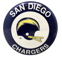 VTG San Diego Chargers NFL Football Large Pin Back Button 6&quot; - £24.56 GBP