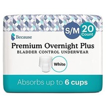 Because Maximum Tabbed Briefs 20 Counts White  S/M - £26.58 GBP