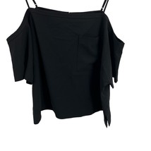 T Alexander Wang Size 10 Boxy Top Black Off Shoulder - £28.26 GBP