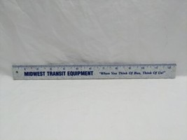Midwest Transit Equipment Bus Indiana Illinois 12&quot; Ruler - £22.06 GBP