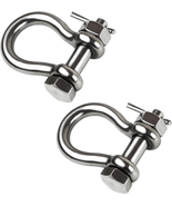 316 Stainless Steel Marine Bow Shackle Set with Cotter Pin - 1/4&quot; to 1/2 - $22.45