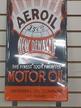 Aeroil Motor Oil Universal Texas Embossed 11.5in x 19in Metal Sign - Gar... - $46.97