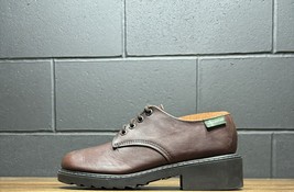 Vintage Eastland Y2K 90’s Brown Leather Chunky Block Heel Oxford Shoe Womens 8 M - £39.08 GBP