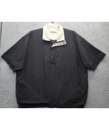 Snake Eyes Wind Wear Golf Rain Jacket Mens XL Black Short Sleeve 1/4 Zip... - $32.22