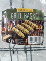 BBQ Grill Corn on Cob Cooker Basket Wooden Handle FineLife New, Unused - £14.39 GBP