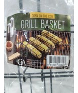 BBQ Grill Corn on Cob Cooker Basket Wooden Handle FineLife New, Unused - £14.12 GBP