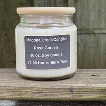 Scented Sanctuary: 16oz Rose Garden Soy Candle - Handcrafted Bliss - $21.00