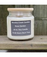 Scented Sanctuary: 16oz Rose Garden Soy Candle - Handcrafted Bliss - $21.00