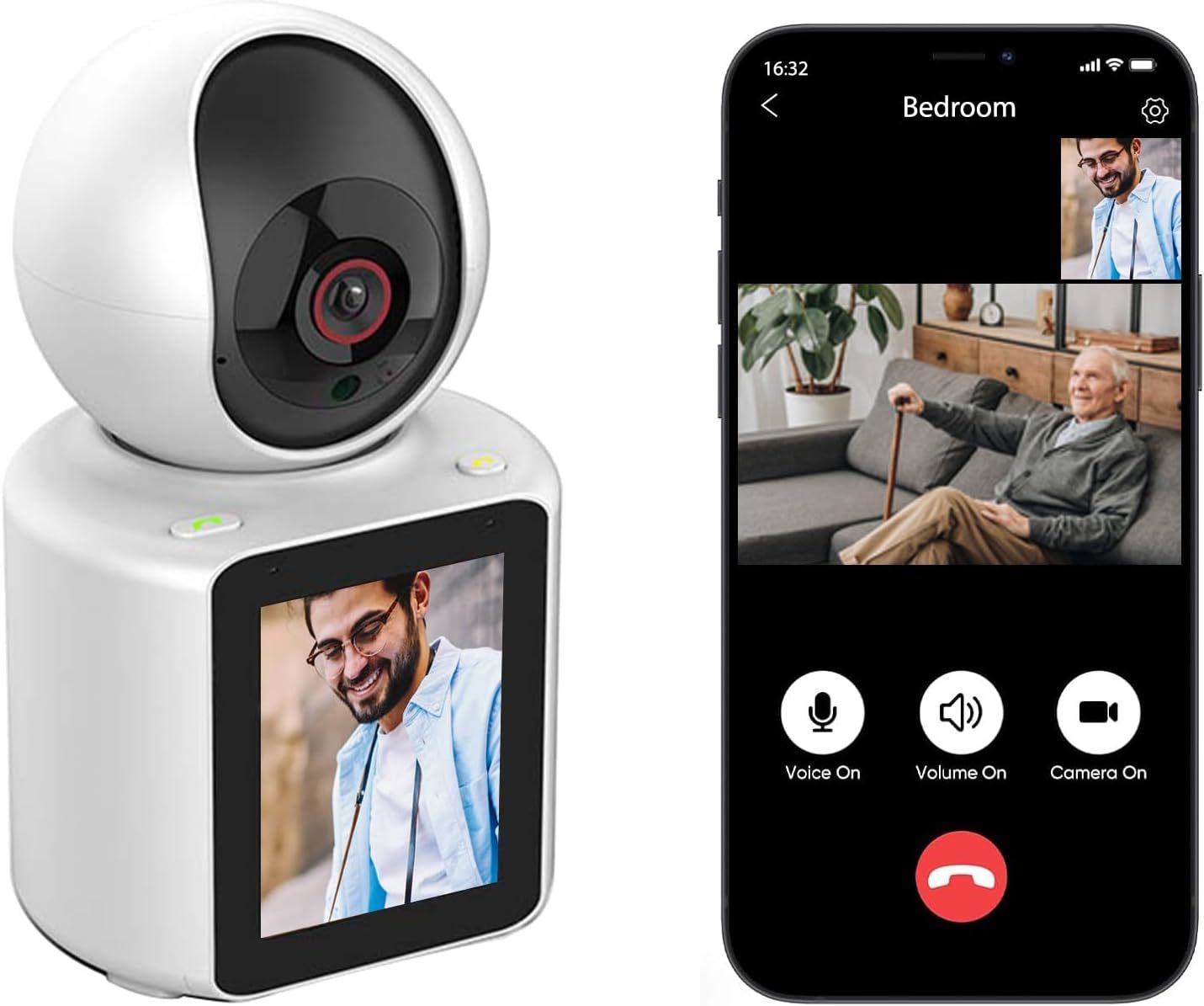 This Indoor 1080P Security Camera Features A 2 Point 8-Inch Hd Screen For - $44.93