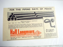 1945 South Africa Ad Hall, Longmore Steel Engineers - £6.28 GBP