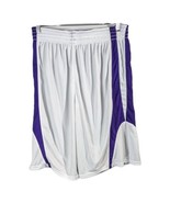 White and Purple Reversible Athletic Team Shorts Mens Small Drawstring - £23.18 GBP