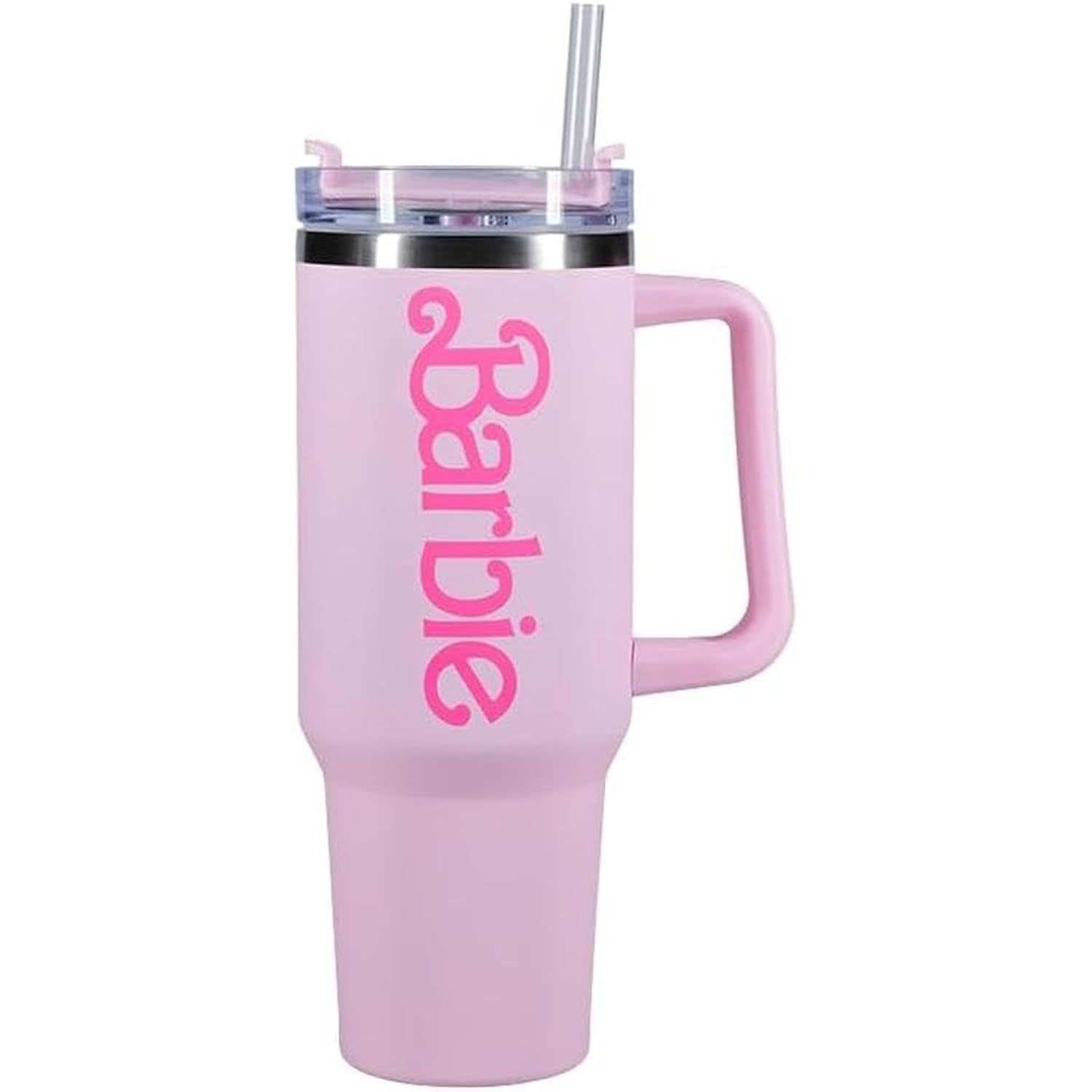 Paladone Barbie Official Licensed Pink Logo H2O Bottle, Quencher Stainless Steel