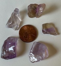 5 Ametrine Quartz Crystals Raw Rough Bicolor Specimens Bolivia 70 Carats 14 gram - £13.97 GBP