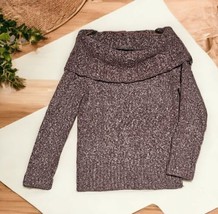 Caslon Purple Plum Alpaca Wool Blend Off The Shoulders Long Sleeve Sweater  Sz L - £23.45 GBP