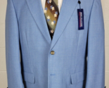NWT Bert Pulitzer Mens Light Blue Wool Blend Blazer Jacket 44R - $19.80
