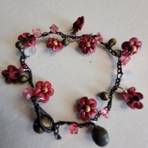 Fashion Women Small Flower Ankle Bracelet Jingle Bells Foot Chain Flowers Beach - £7.11 GBP