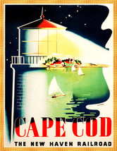 Designer decoration Poster.Cape Cod lighthouse travel haven.Art decor.q144 - £14.24 GBP+