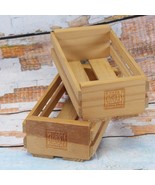 Napa Valley Wood Cassette Tape Holder Crate Storage for 12 Cassettes Lot... - $44.21 CAD