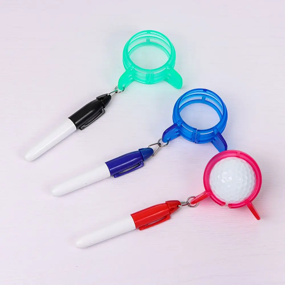 Sporting 1 Set 3 Colors Circle Golf Ball Liner 360 Degree Mark Clip with Pen Pla - £23.90 GBP