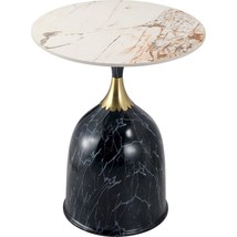 LeisureMod Side Table Round Sintered Stone Top with Modern Stainless Ste... - $114.66 LeisureMod Side Table Round Sintered Stone Top with Modern Stainless Ste... - $114.66