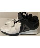 Reebok Weightlifting Shoes Size 7 White Black 22mm R LFTNG FTWR 4246 1L - $42.00