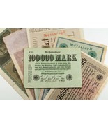 Lot of 6 Miscellaneous German Notes (1908 - 1923) 100 - 50 Million Mark ... - $1,142.20 MXN