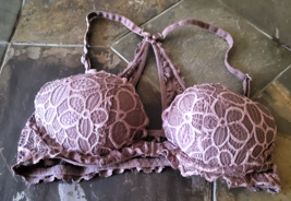 32A Victoria&#39;s Secret Date Front Close Padded Underwire Push Up Racerbac... - £13.35 GBP