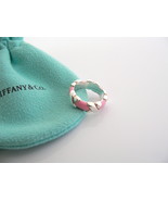 Tiffany &amp; Co Pink Enamel Signature X Ring Band Sz 4.5 Pendant Silver Gif... - £392.97 GBP
