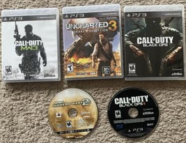 4 Games Call Of Duty Lot PS3 PlayStation 3 And 1 Game Uncharted 3 - £15.98 GBP