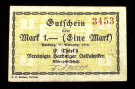 1918 Notgeld Money Error Note from Harburg, Germany Inverted Back error - $1,969.64 MXN