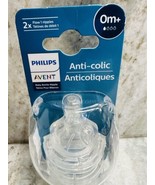 Philips Avent ANTI-COLIC bottle Nipples 0m+ SLOW FLOW #1 classic ~ BPA Free - $370.14 MXN