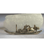 Vtg Sterling Silver MIA Swan Boat Pin 5.82g Fine Jewelry Signed Brooch - £23.42 GBP