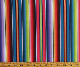 Cotton Southwest Stripe Aztec Southwestern Woven Blanket-Look Fabric BTY D652.04 - £10.18 GBP