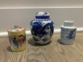 Lot of Vintage Japanese Pots/ Containers - £23.36 GBP