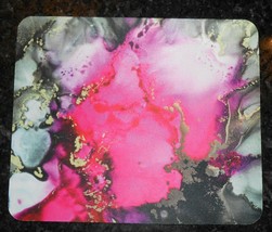 Marble Hot Pink Black And White Mouse Pad - $10.99