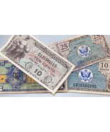 Plein De 4 US Militaire Paiement Certificats (5C - 25C, Fin - XF État) - €47,61 EUR