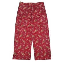 Lauren Jeans Co Ralph Capri Pants Womens 10 Red Paisley Print Chino Crop... - £35.31 GBP